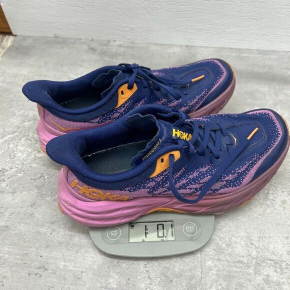 Hoka One One Speedgoat 5 Low Top Blue Purple Running Shoes Womens Size 7B - Picture 8 of 8